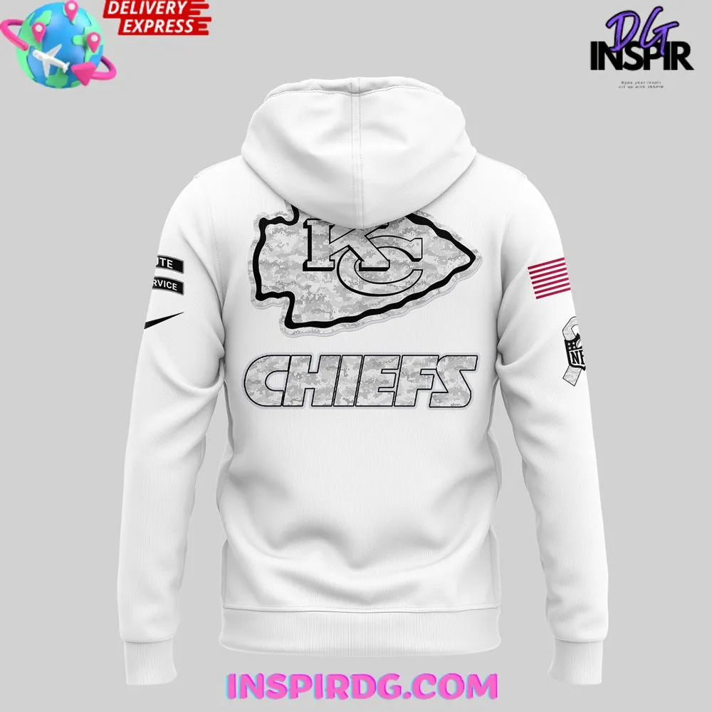 -Kansas City Chiefs Salute to Service 2024 White Hoodie