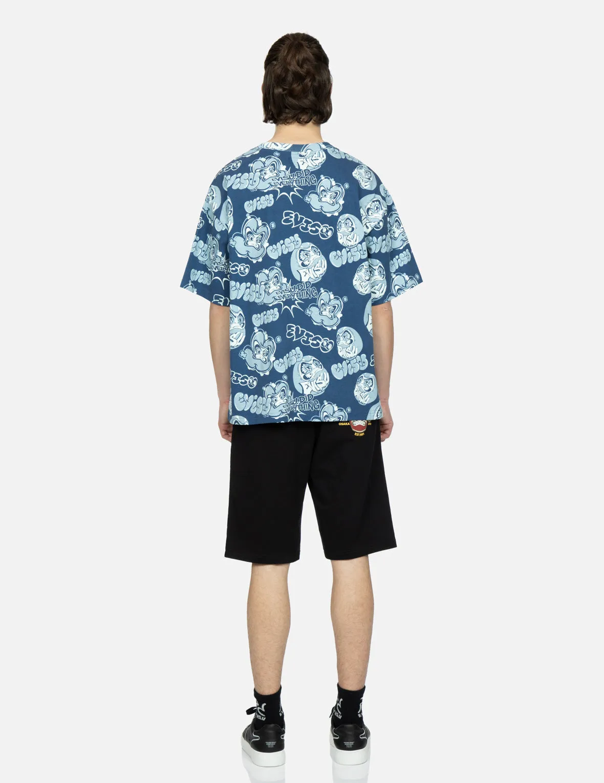 Allover Graffiti Daruma Print T-Shirt