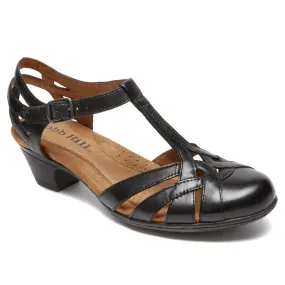  Aubrey T Strap Sandal in Black CLOSEOUTS  