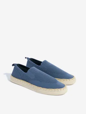 Buy SOLEPLAY Blue Knit-Textured Slip-On Shoes from Westside
