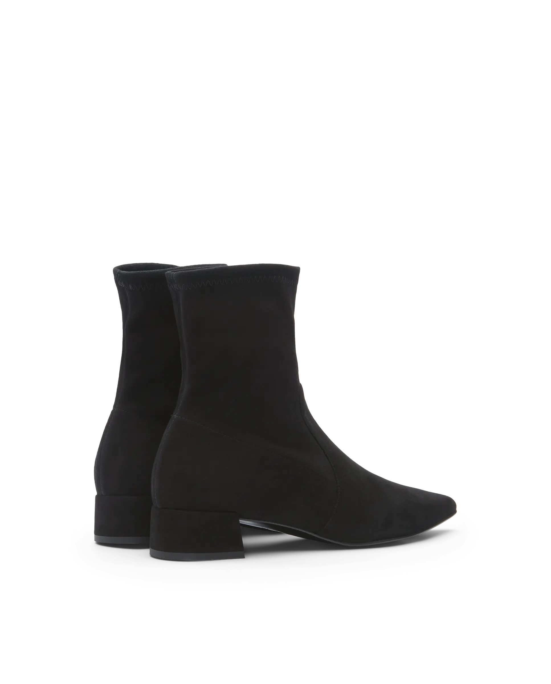 Carla Black Goat Suede Ankle Boots
