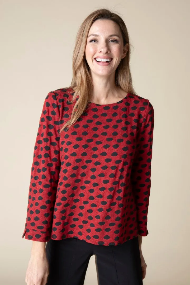 Habitat 37220 Textured Dot Boatneck Top