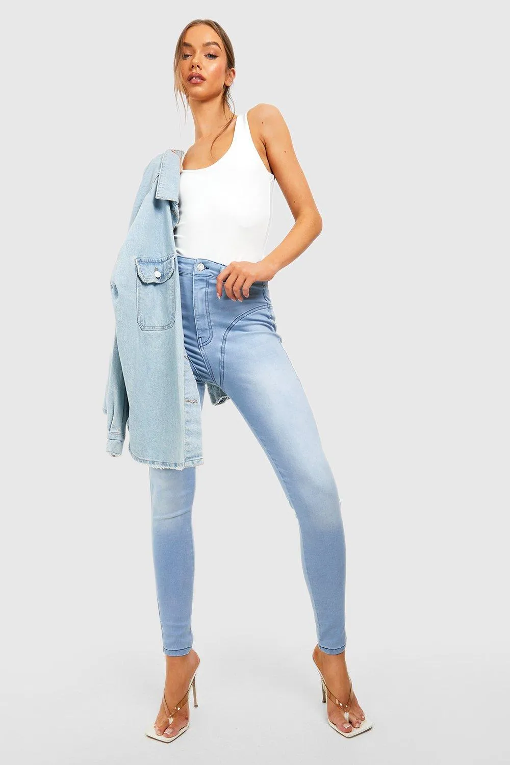 Sculpt Seam High Waisted Skinny Jeans
