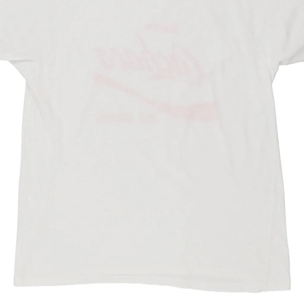 Single Stitch Beba Cachaca Sulfabril Graphic T-Shirt - Large White Cotton