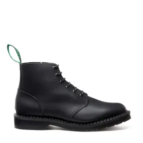 SOLOVAIR - ASTRONAUT BLACK GREASY LEATHER BOOT - 1969 (6 EYELET)