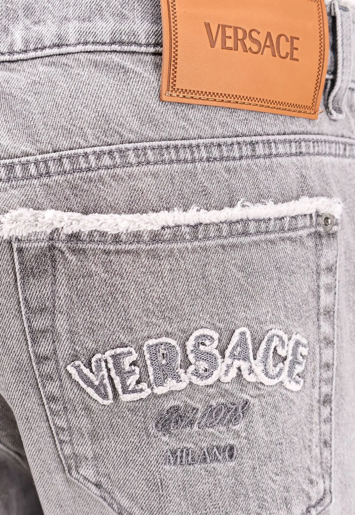 Straight-Leg Frayed Jeans