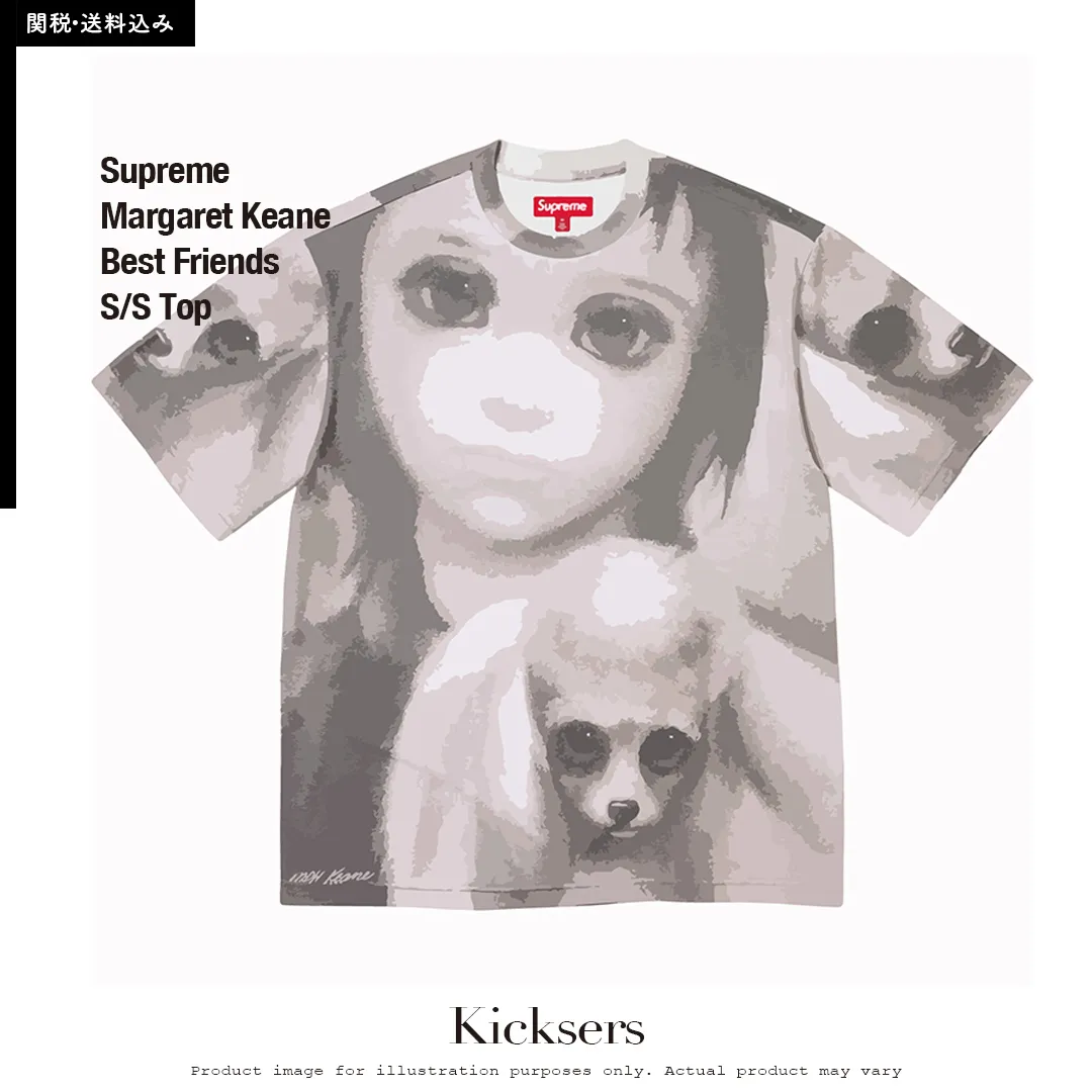 Supreme  |Unisex Street Style Collaboration Cotton Logo Tops