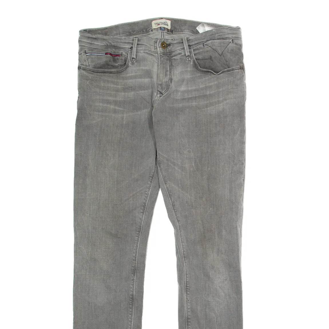 TOMMY HILFIGER Womens Jeans Grey Regular Straight W32 L32