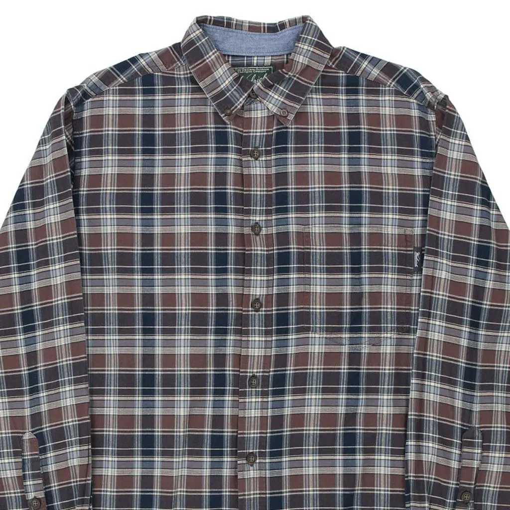 Woolrich Checked Shirt - Medium Navy Cotton