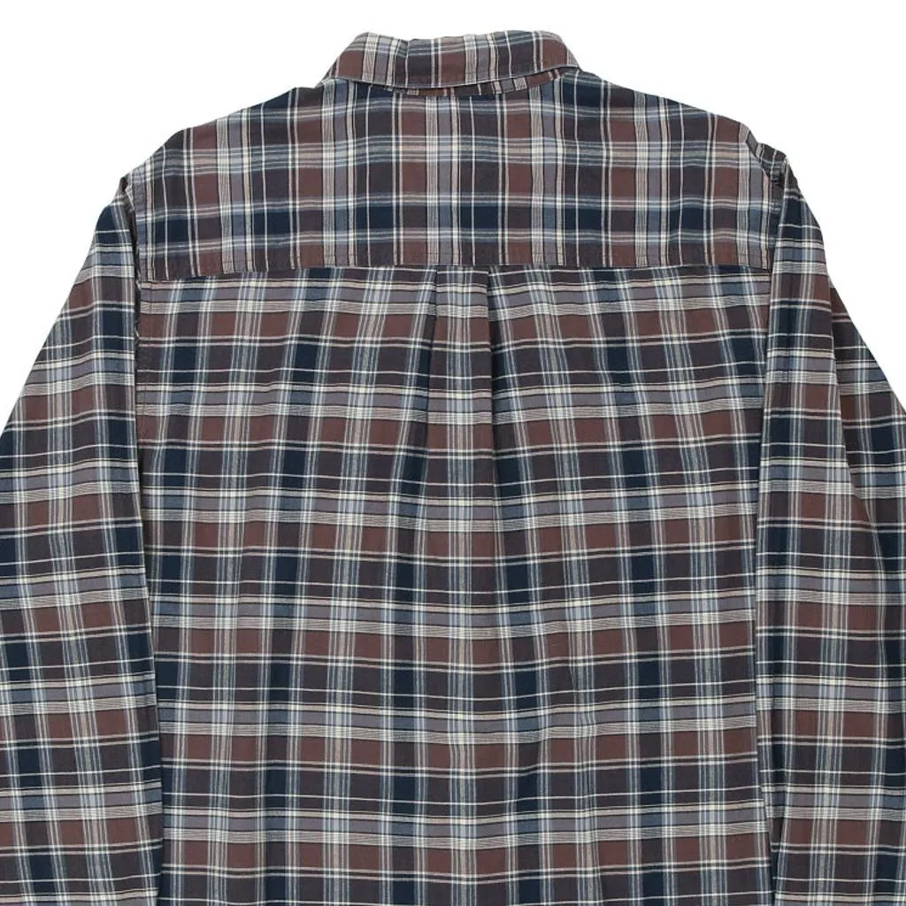 Woolrich Checked Shirt - Medium Navy Cotton